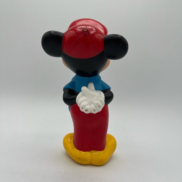 VINTAGE VINYL MICKEY MOUSE SQUEAKY TOY WALT DISNEY COMPANY 5 3/4" tall - Picture 2 of 5